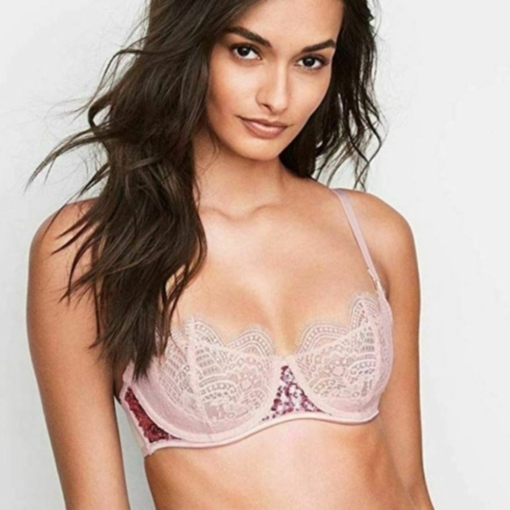 Lace Sequin Bra